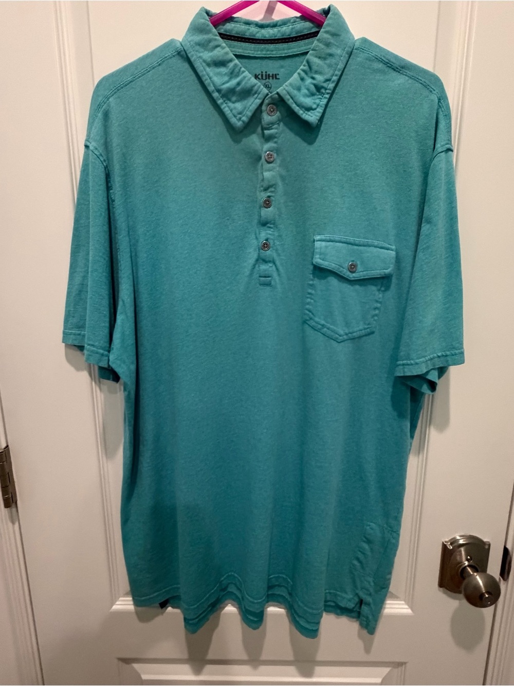 Kuhl Men's Wildfibre Organic Cotton Short Sleeve Collared Polo Shirt Size XL